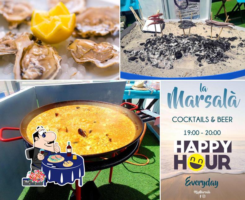 Prueba las distintas comidas con marisco que sirven en La Marsalà