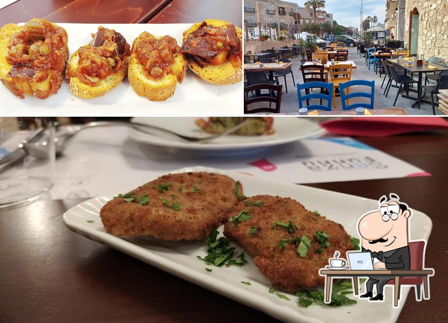 Tra le diverse cose da Senza Funnu Ristorante si possono trovare la interni e cibo
