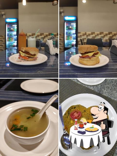 Order a burger at ivy Restaurant