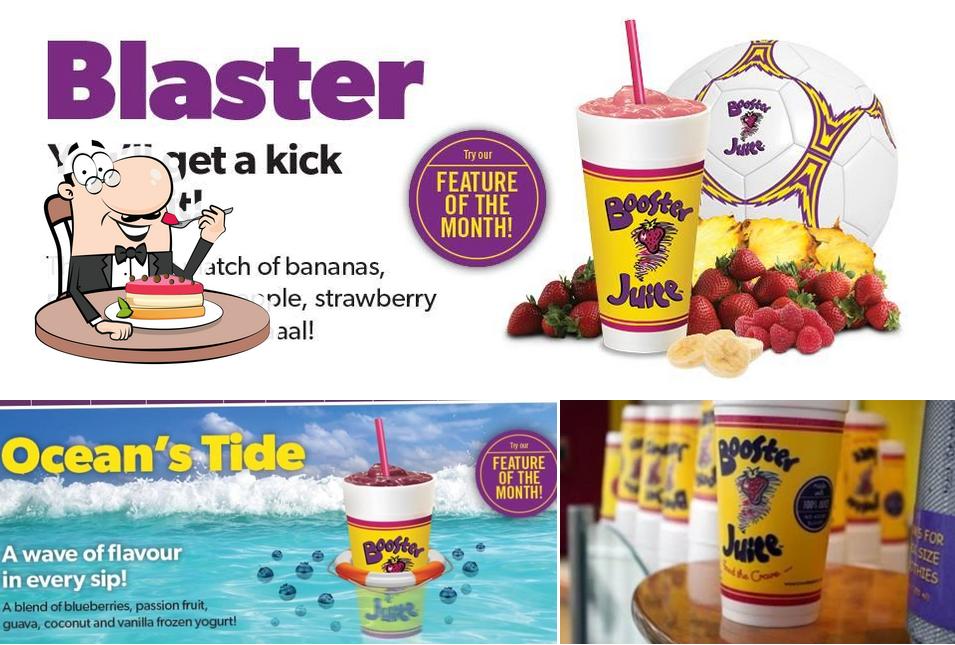 Booster Juice sert une variété de plats sucrés