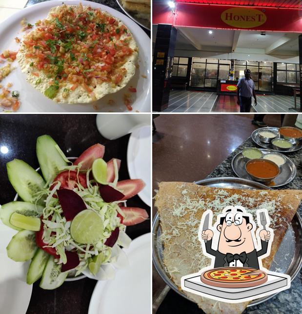 Get pizza at Honest Restaurant