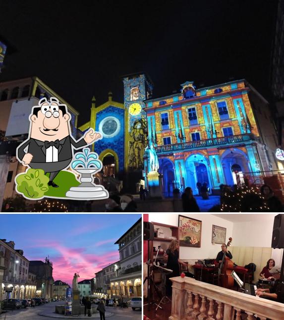 La esterno e interni del ristorante