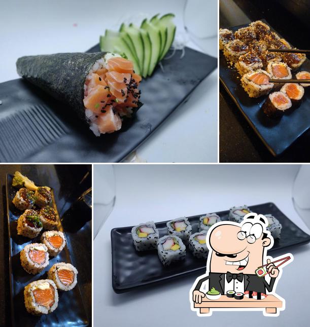 Prove diferentes opções de sushi