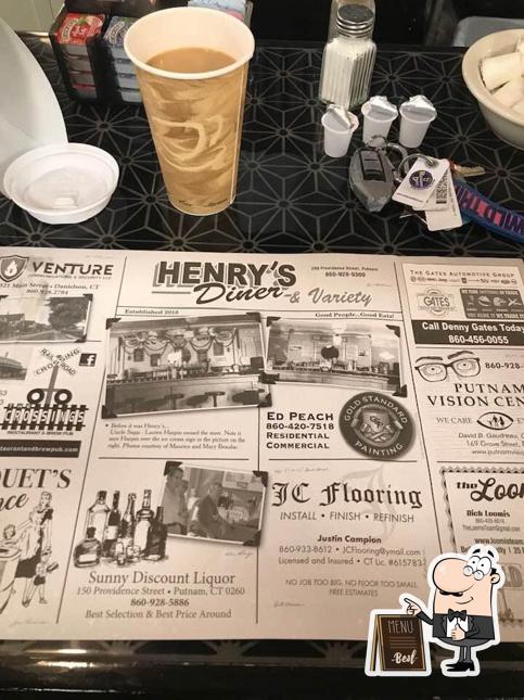 Henry's Diner in Putnam - Restaurant menu and reviews