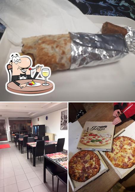 Это фотография, где изображены еда и внутреннее оформление в Pizzeria Incognito