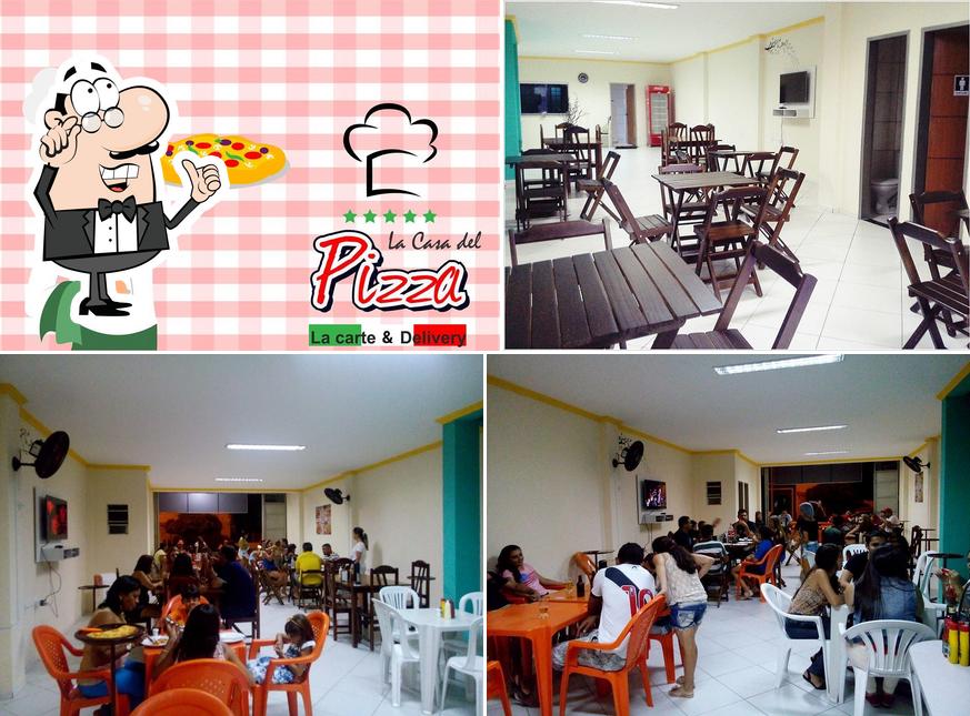 O interior do La Casa Del Pizza