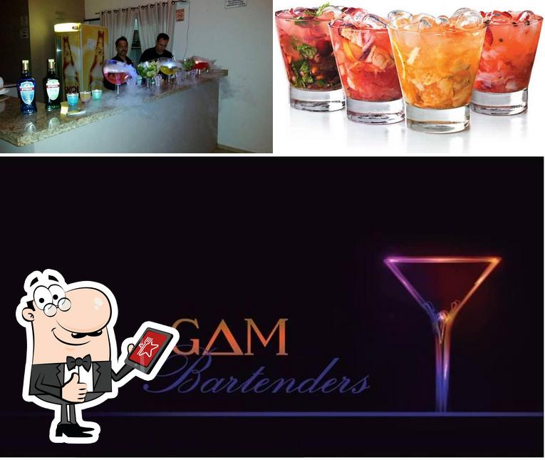 See this picture of G.A.M Bartenders