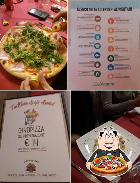 A Trattoria degli Amici, puoi prenderti una bella pizza