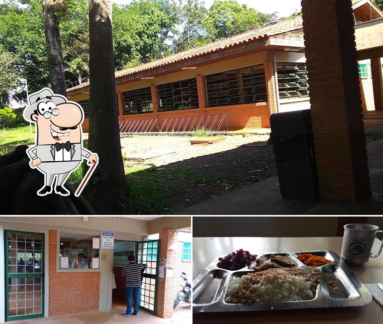 A imagem do Restaurante Universitário Unesp Rio Claro (RU)’s exterior e comida