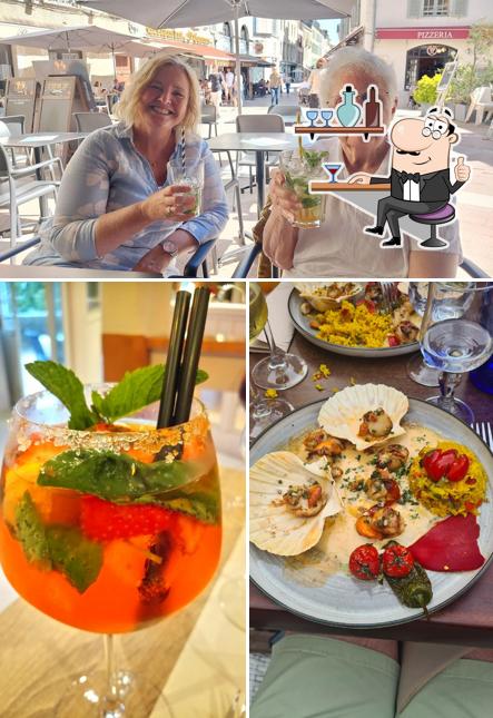 Parmi les diverses choses de la intérieur et la de l'alcool, une personne peut trouver sur Le Vintage Café Restaurant Pau