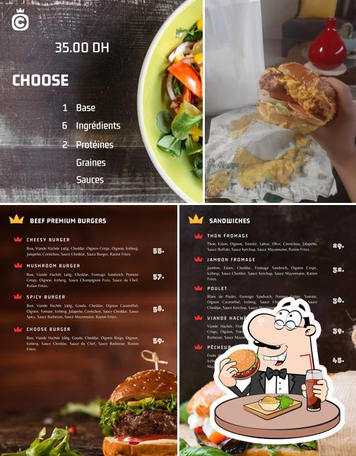 Try out a burger at CHOOSE Kénitra
