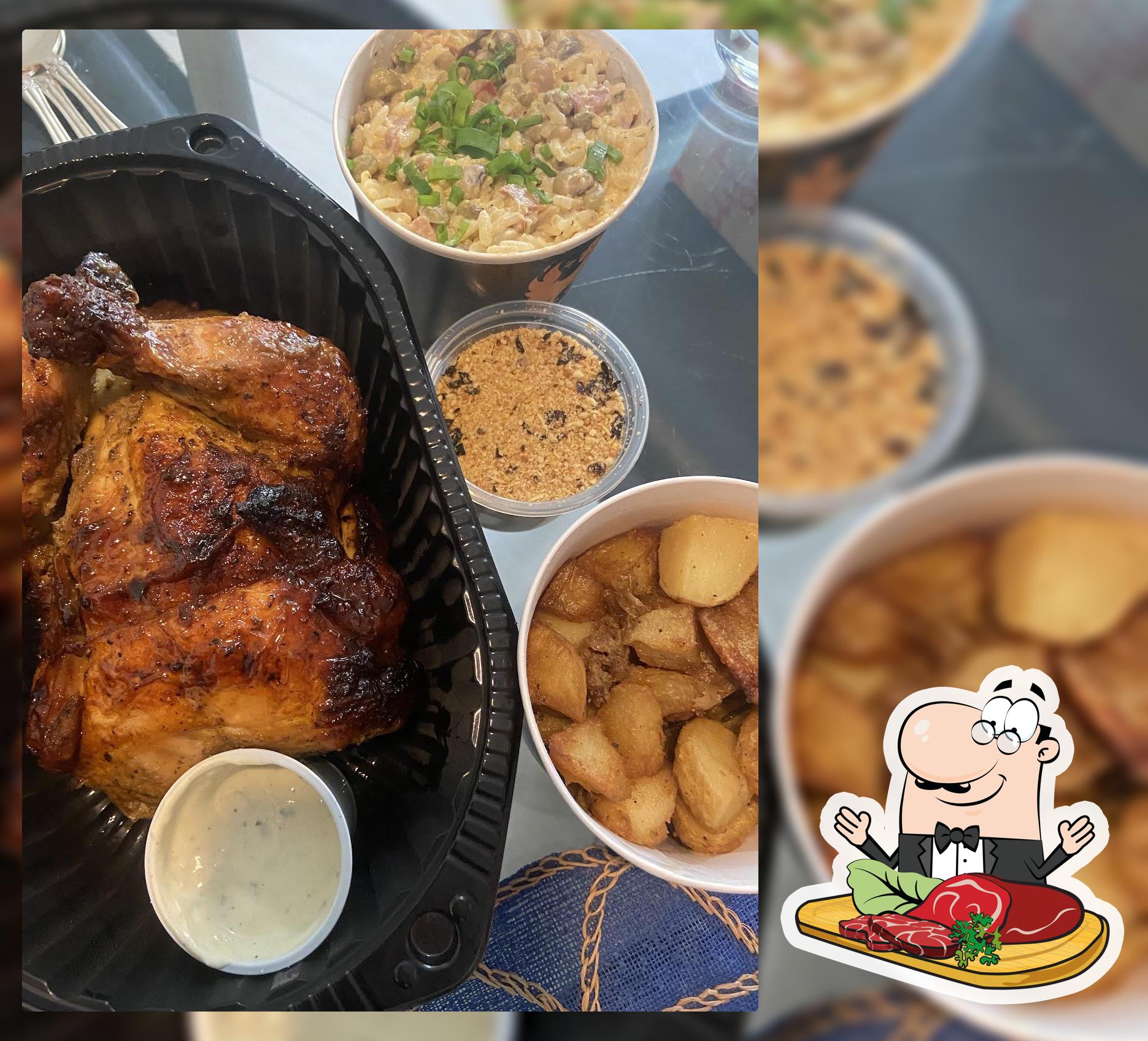 Prove refeições de carne do menu