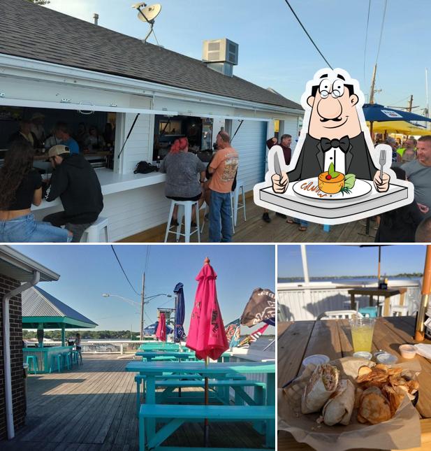 This is the photo showing food and exterior at Dinghys