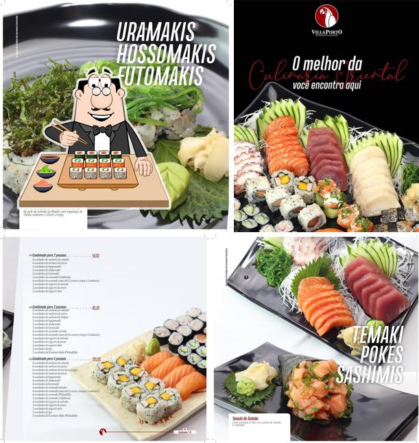 Escolha diversas opções de sushi