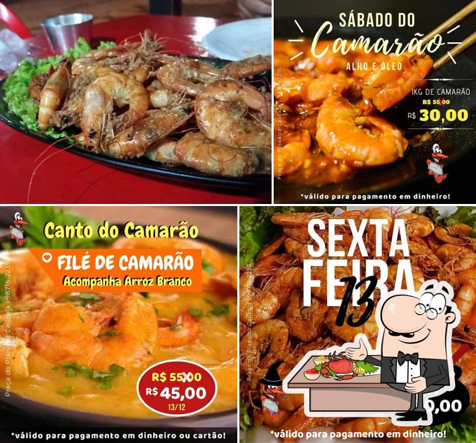 Experimente diferentes refeições de frutos do mar oferecidos no CANTO DO CAMARÃO