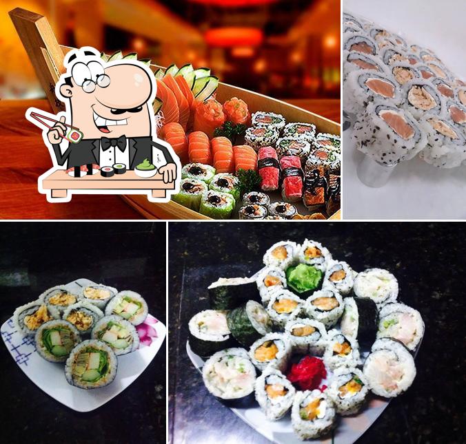 Prove diversas opções de sushi