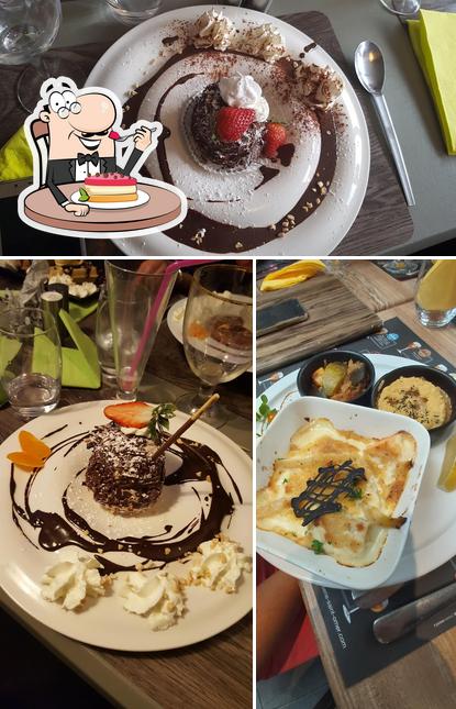 Brasserie Restaurant Authentic sert une sélection de desserts