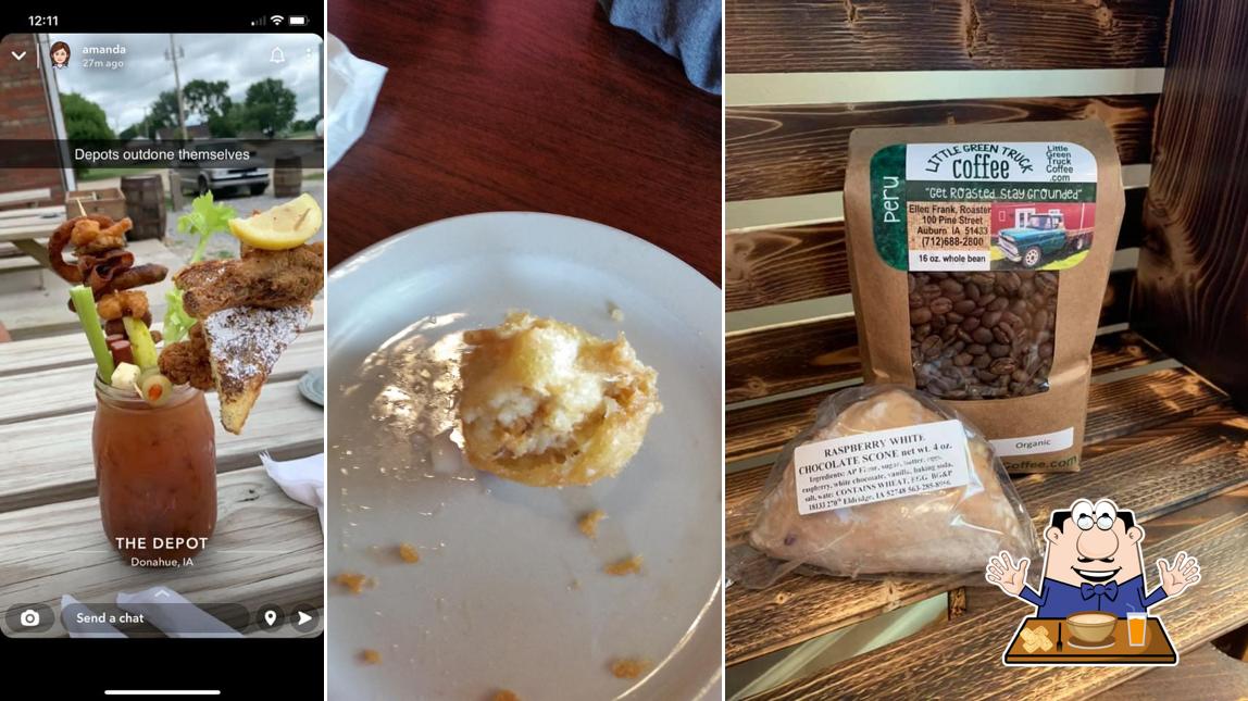 The Depot in Donahue Restaurant menu and reviews