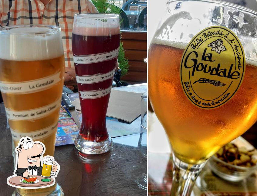 Vous pouvez prendre une pinte de bière blonde ou brune