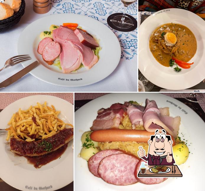 Prenditi i un pasto a base di carne a Café Du Gothard