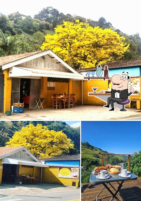 A imagem da interior e exterior no Padaria São Bento