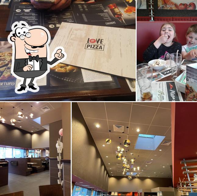 Installez-vous à l'une des tables de Pizza Hut