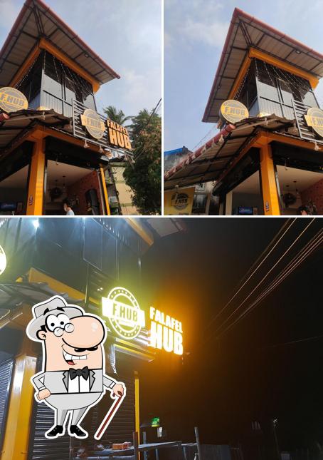 The exterior of Falafel Hub