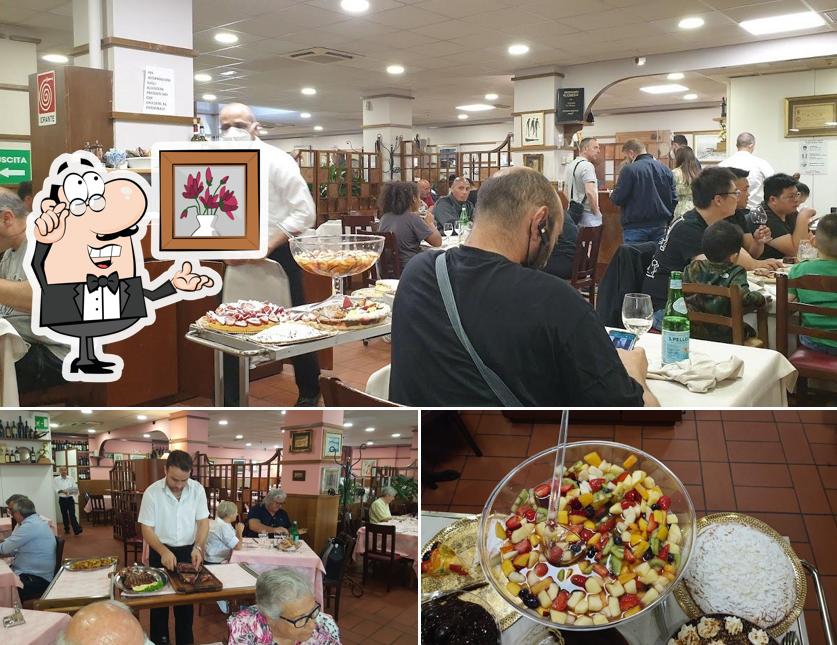 La immagine di interni e cibo da Ristorante Cosimo De' Medici Srl