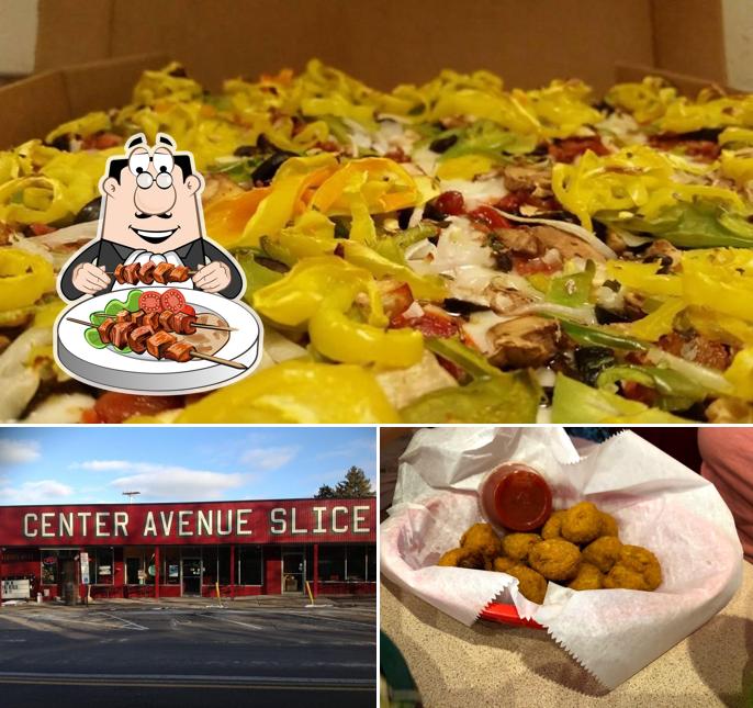 Take a look at the image showing food and interior at Center Avenue Slice