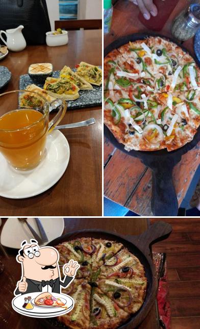 Try out pizza at Cafe Red