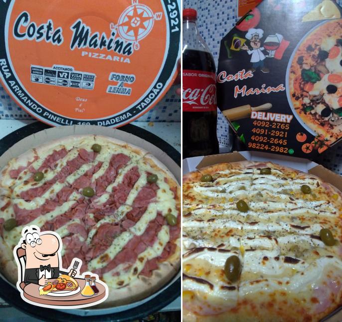 Peça pizza no Costa Marina Pizzaria