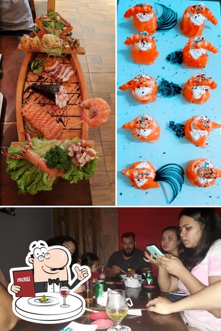 Esta é a imagem ilustrando comida e interior no Yohan sushi delivery