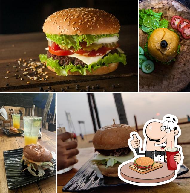 Try out a burger at Beachills Cafe