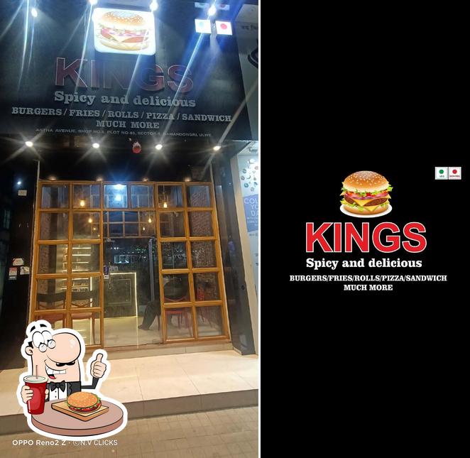 Get a burger at Kings Cafe Best Cafe in Ulwe