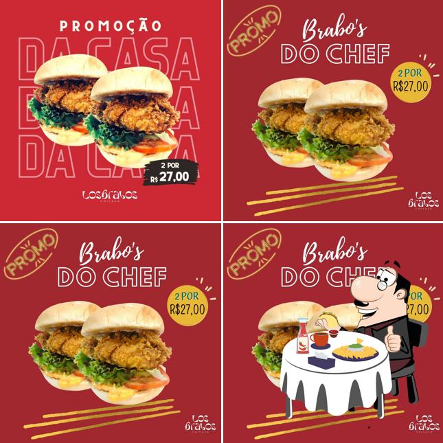 Hambúrguer em Los Brabo's chicken