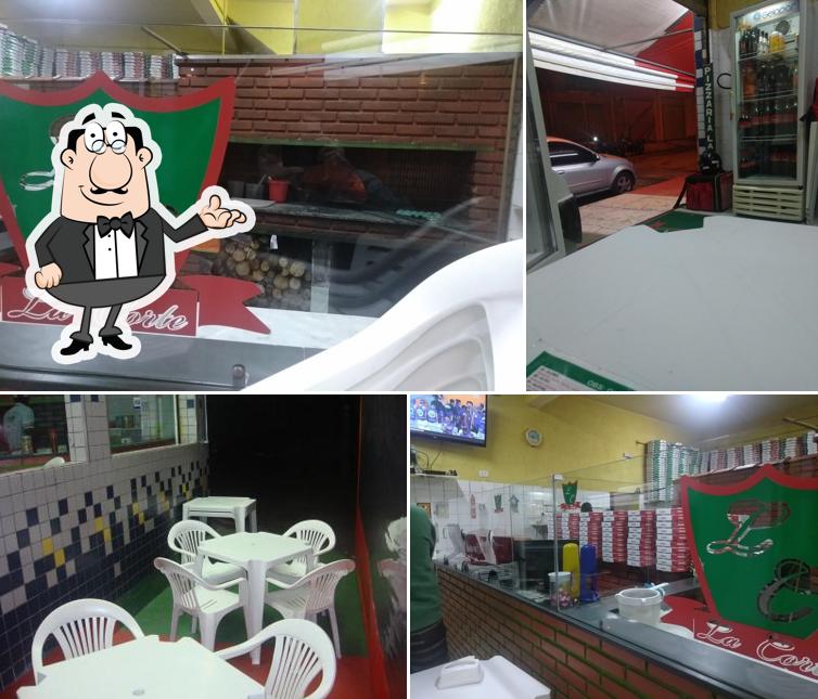 O interior do Pizzaria La Corte