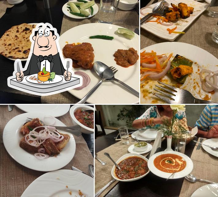 Food at Zaffran restaurant