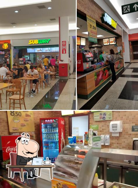 O interior do Subway