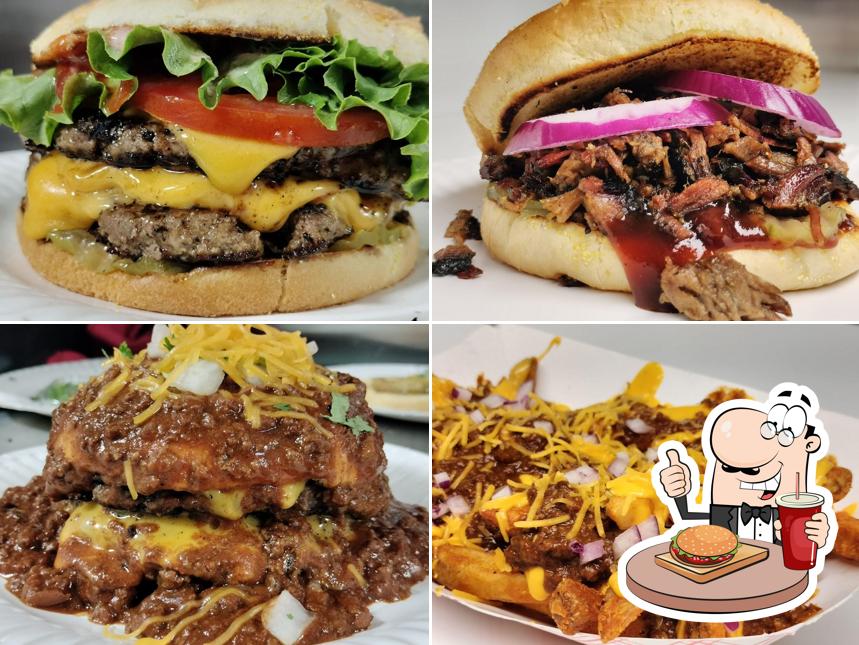 Get a burger at Lip Smackers Food Truck