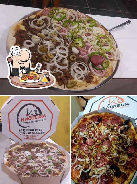 Peça pizza no Pizzaria e lanchonete N Noite e dia