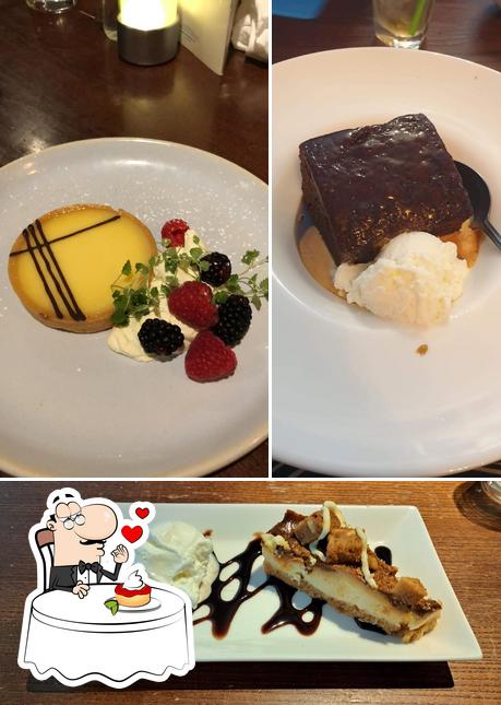 Bread & Cheese Pub serves a variety of desserts