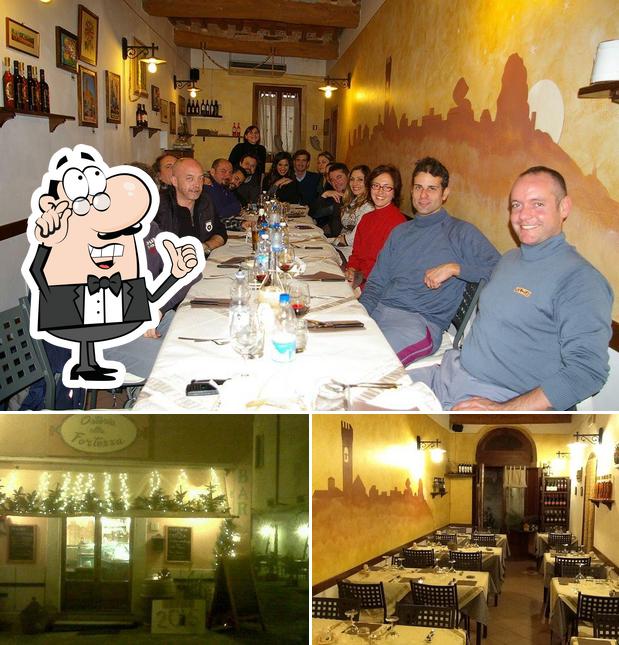 Gli interni di Osteria alla Fortezza