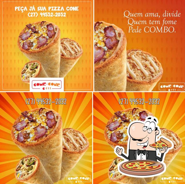 Consiga pizza no Come-Cone