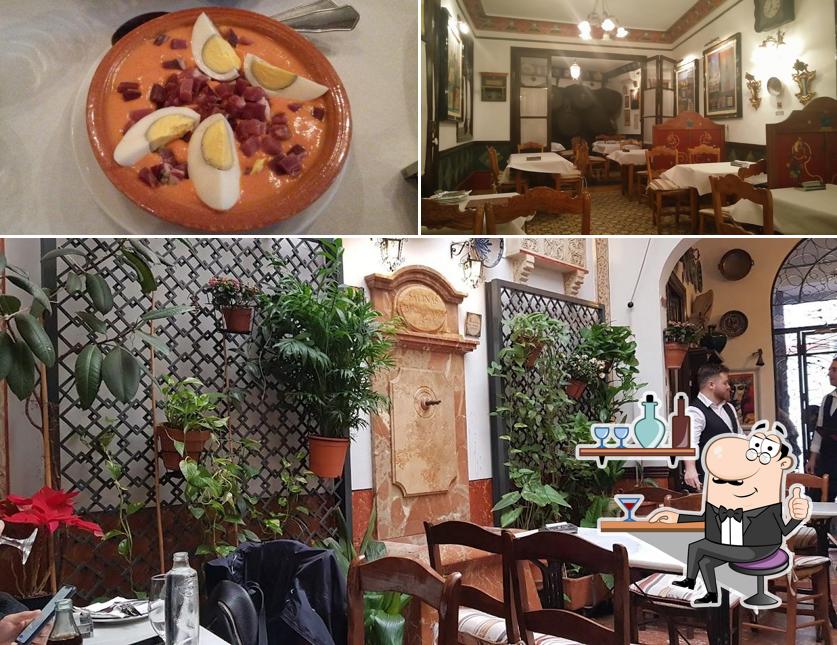 The photo of Taberna Salinas’s interior and food