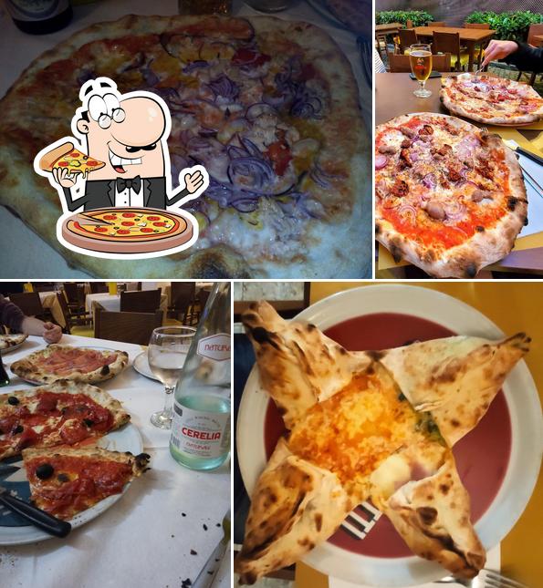 Pick various types of pizza