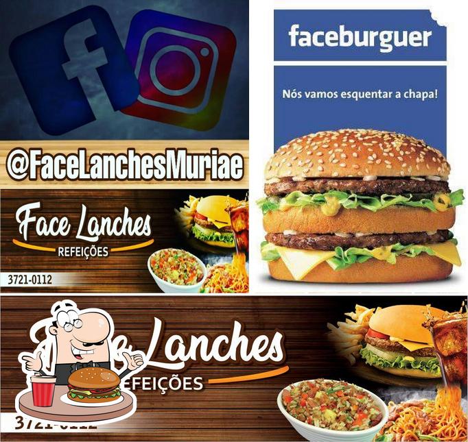 Experimente um hambúrguer no Face lanches