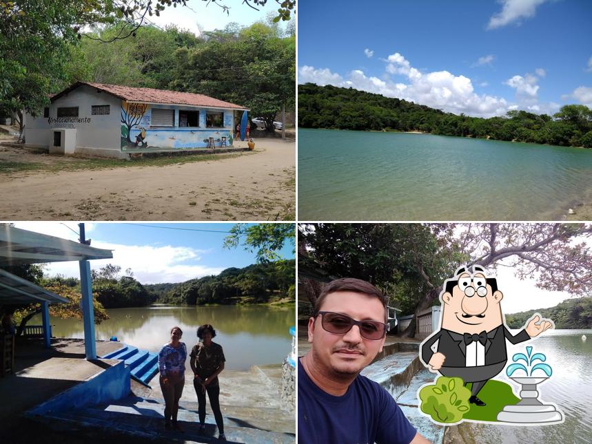 Desfrute da vista da área externa do Lagoa Azul