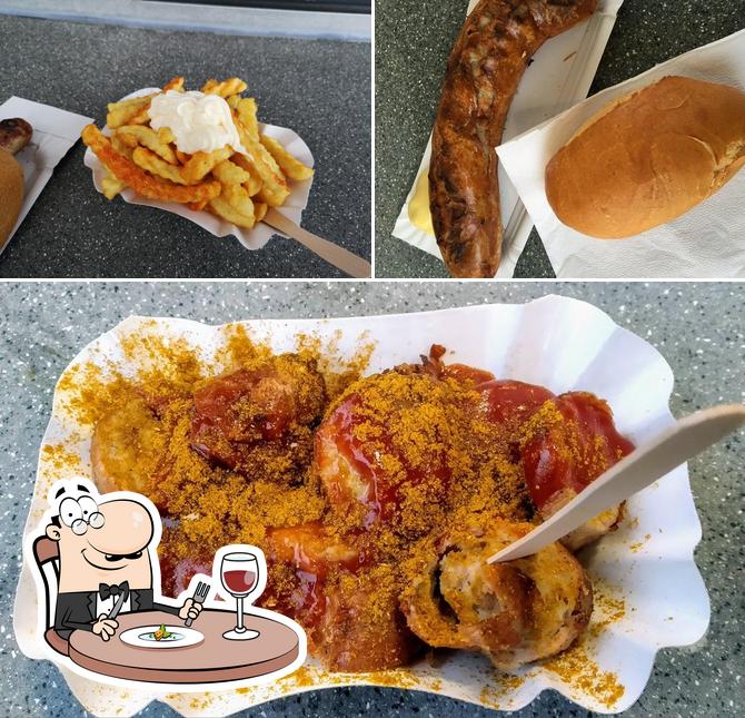 Gerichte im Damisch Currywurst