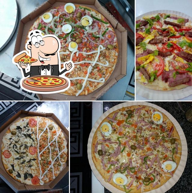 Experimente pizza no Emilly Pizzaria e Lanchonete