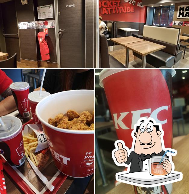 Voici l’image représentant la boire et intérieur sur KFC Paris Place Clichy